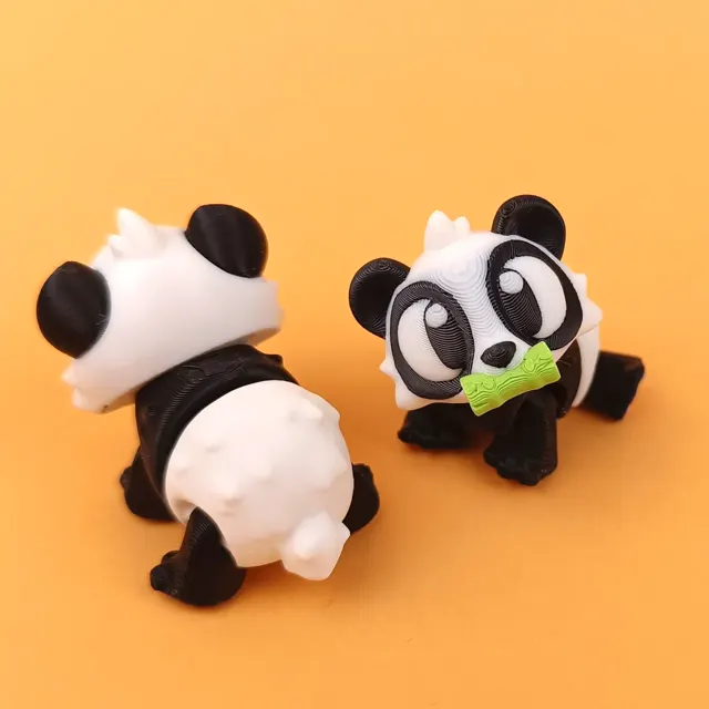 Pandas articulados impressos em 3D