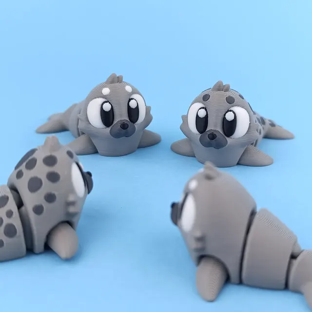 Focas articuladas impressas em 3D