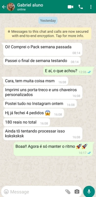 Depoimento de membro do Clube3D