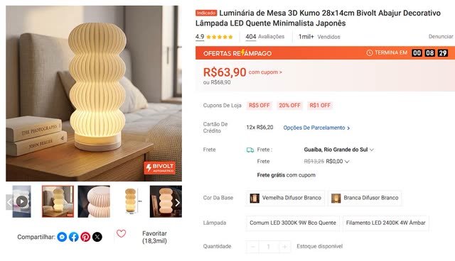 Luminária 3D